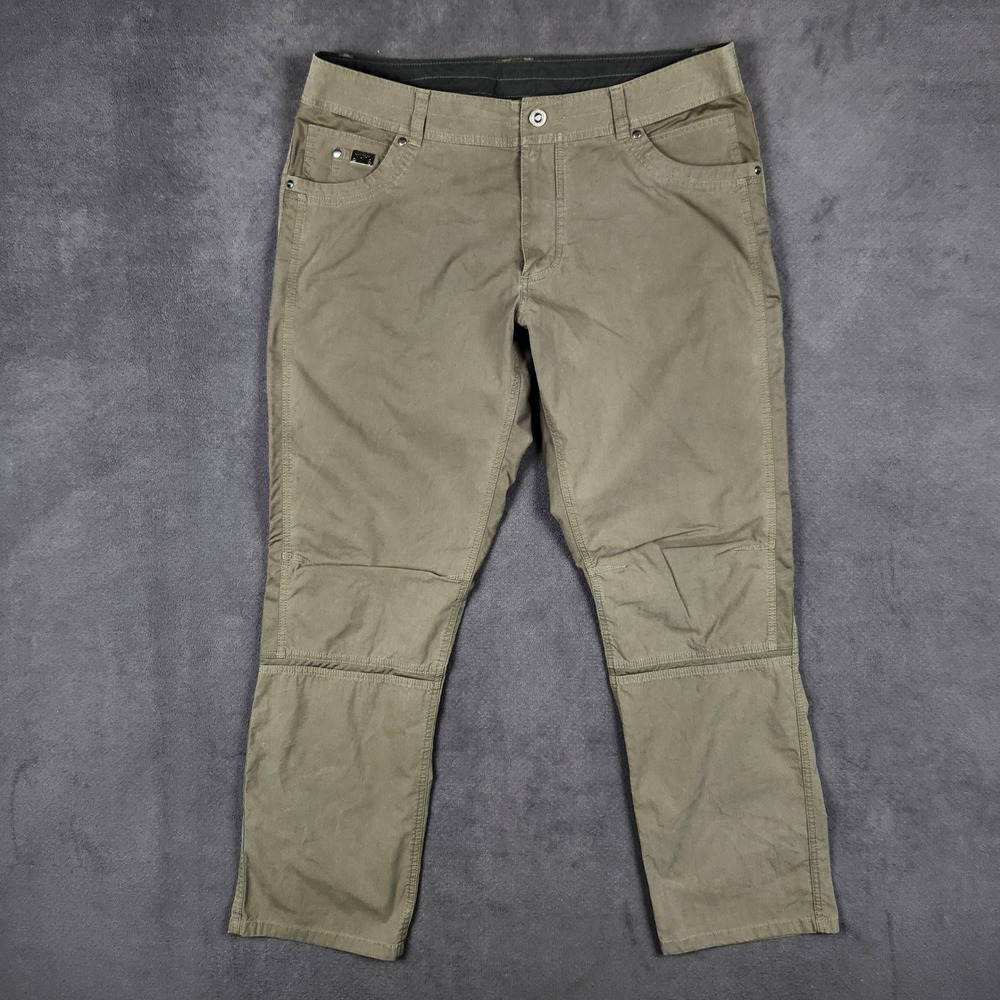 KUHL Klassik Fit Radikl Pants Mens 38x32 Brown Articulated Knee Hiking 5109